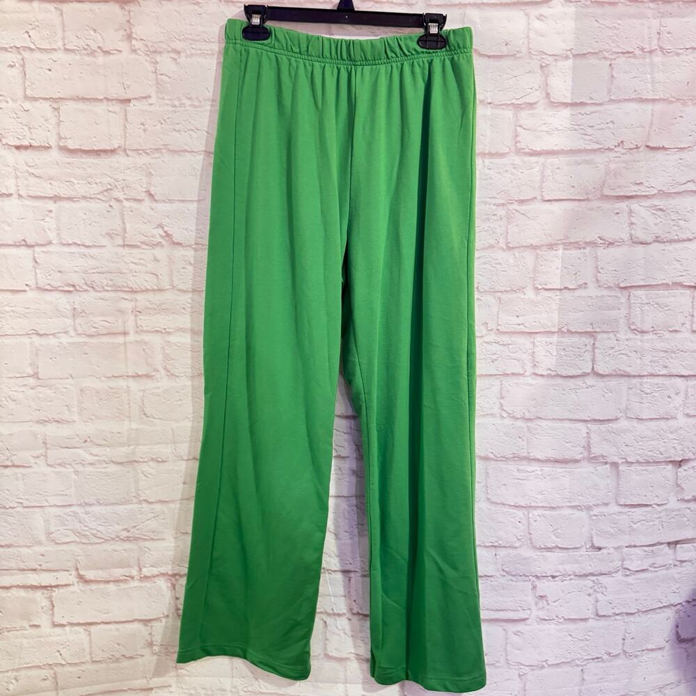 Pappagallo Sz L Green Elastic waist pants - no pockets. Super comfortable!